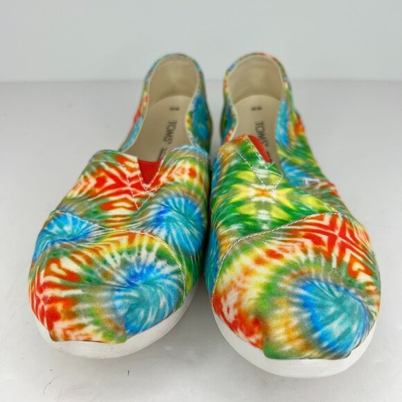 Toms Womens 10017812 Multicolor Candy Tie Dye Canvas Alpargata Size 10 Loafers - Picture 3 of 10